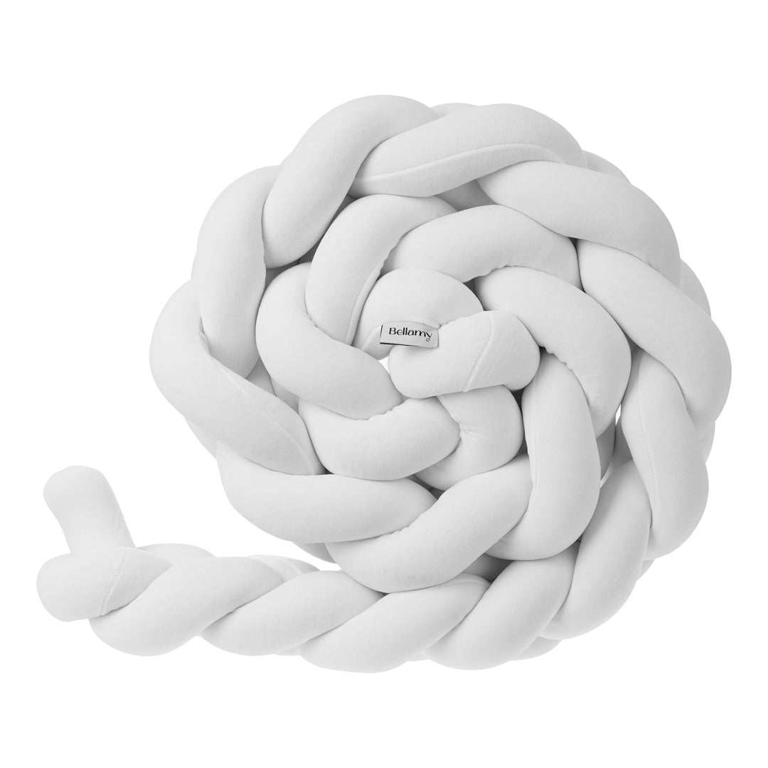 Ochraniacz welurowy warkocz- white