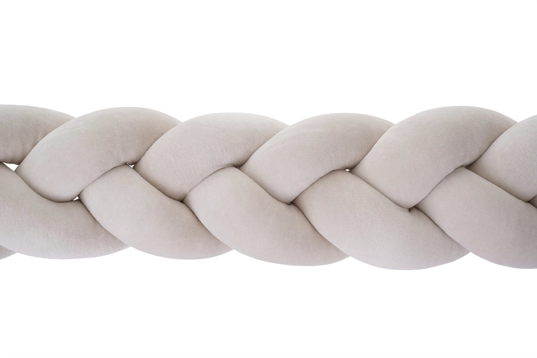Ochraniacz welurowy warkocz- beige