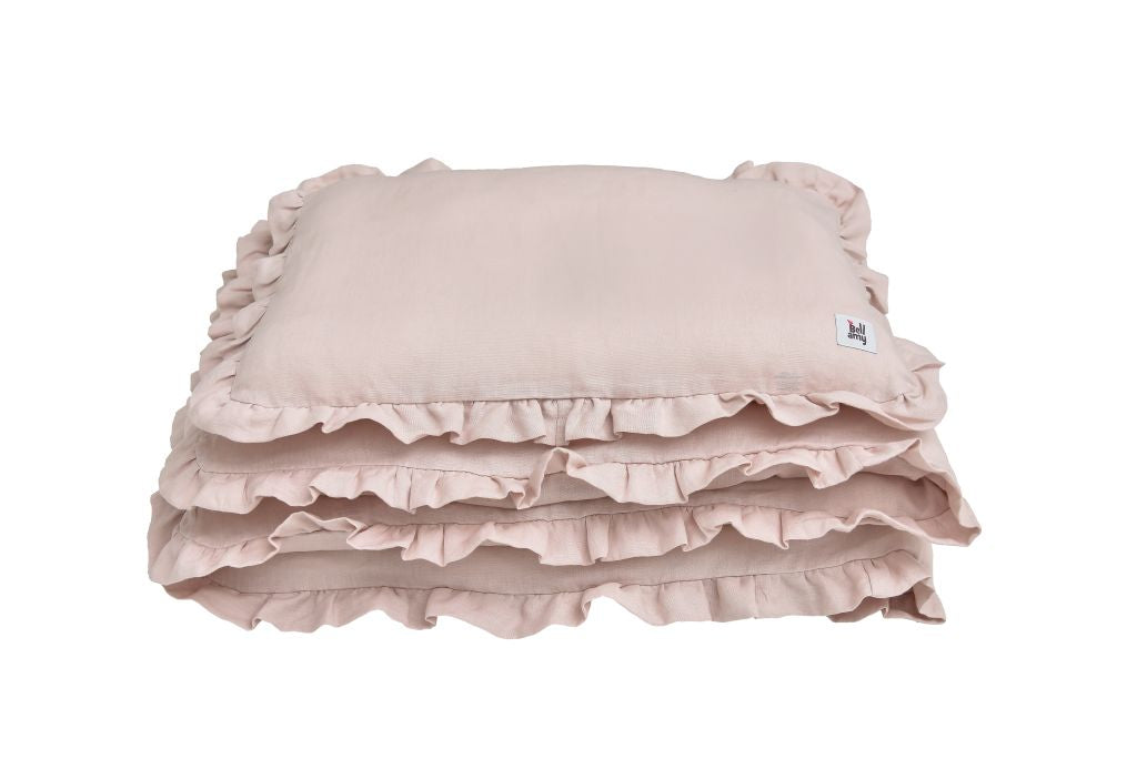 Dusty pink- lniana pościel 2-el z wypełnieniem 100X135