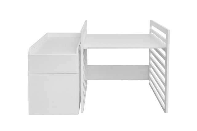 UP! snow children's cot bed 70x120 extendable to 160 cm with a desk