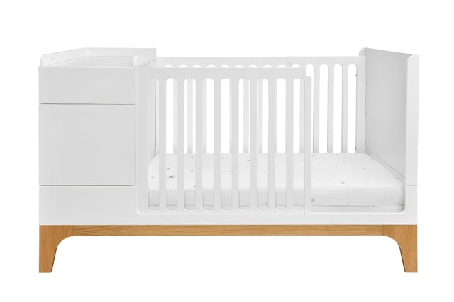 UP! snow children's cot bed 70x120 extendable to 160 cm with a desk