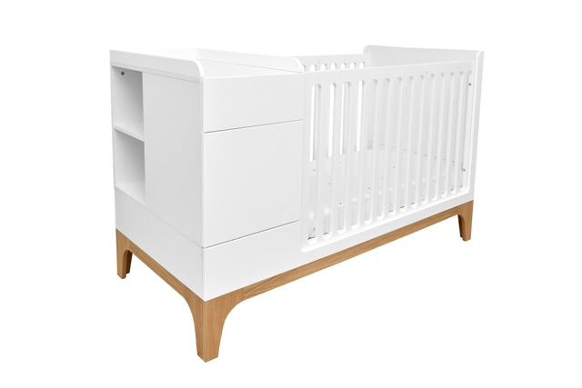 UP! snow children's cot bed 70x120 extendable to 160 cm with a desk