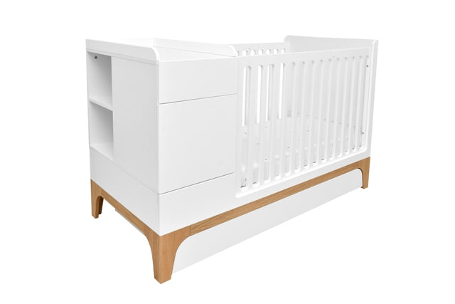 UP! snow children's cot bed 70x120 extendable to 160 cm with a desk