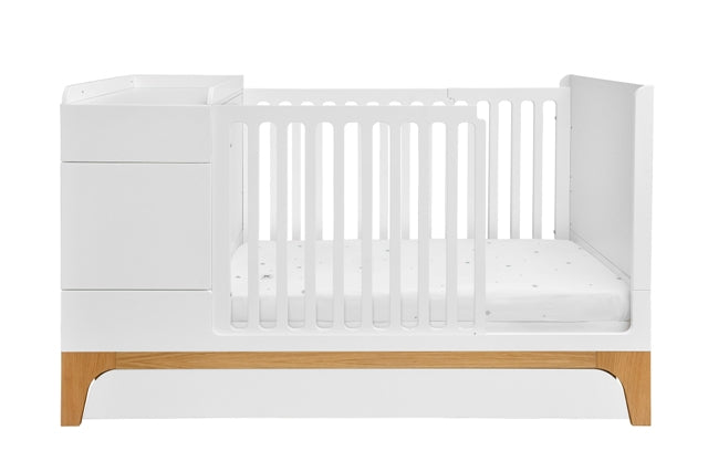 UP! snow children's cot bed 70x120 extendable to 160 cm with a desk