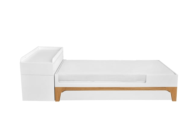 UP! snow children's cot bed 70x120 extendable to 160 cm with a desk