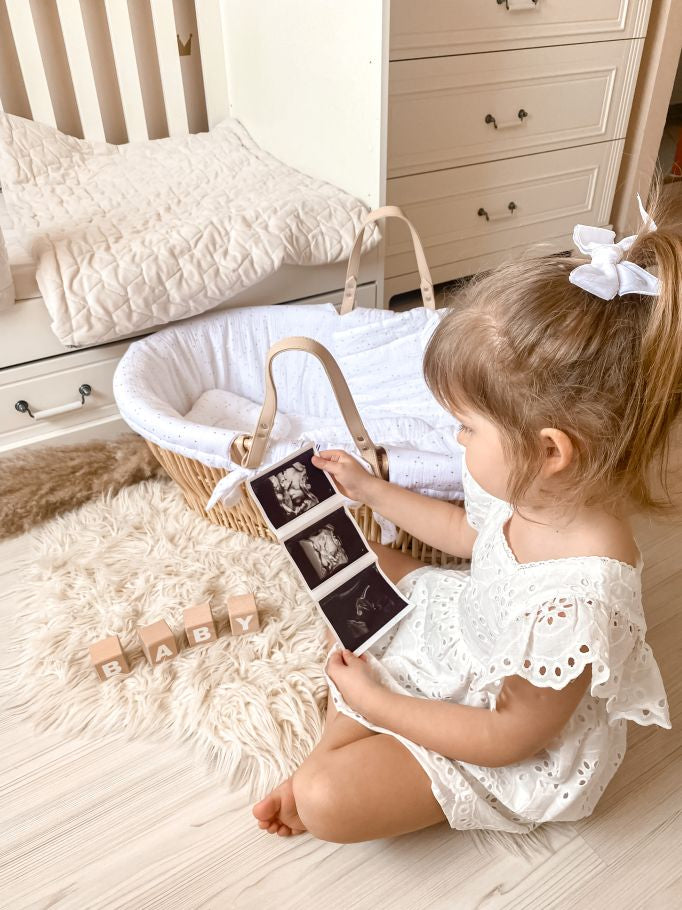 Moses Basket Set Golden Dots Snow