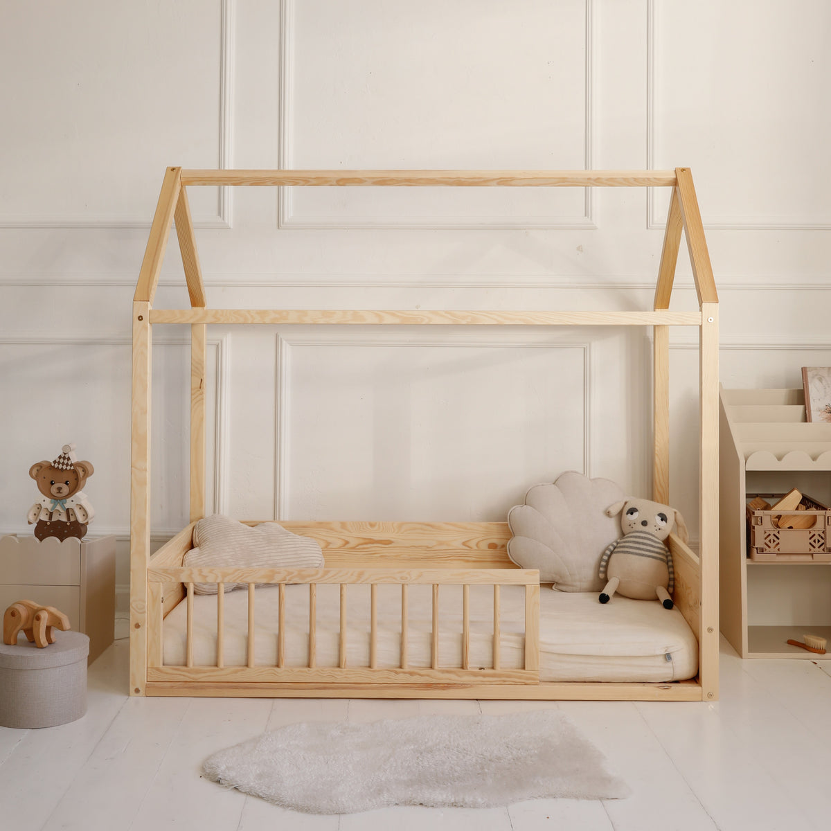 Wood Nest – łóżko domek Montessori 90 × 200 cm