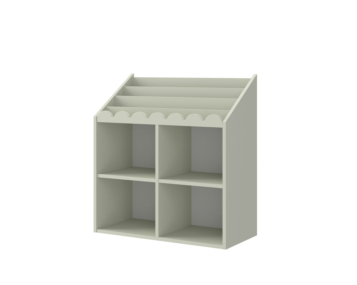 Montessori Book Nook Salbei – Kinderregal für Bücher und Spielzeug