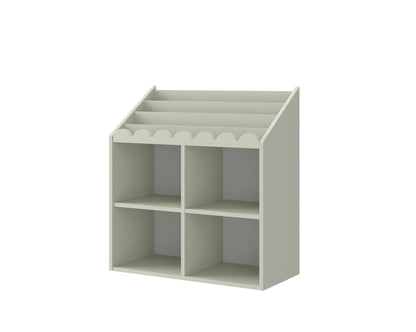 Montessori Book Nook Salbei – Kinderregal für Bücher und Spielzeug