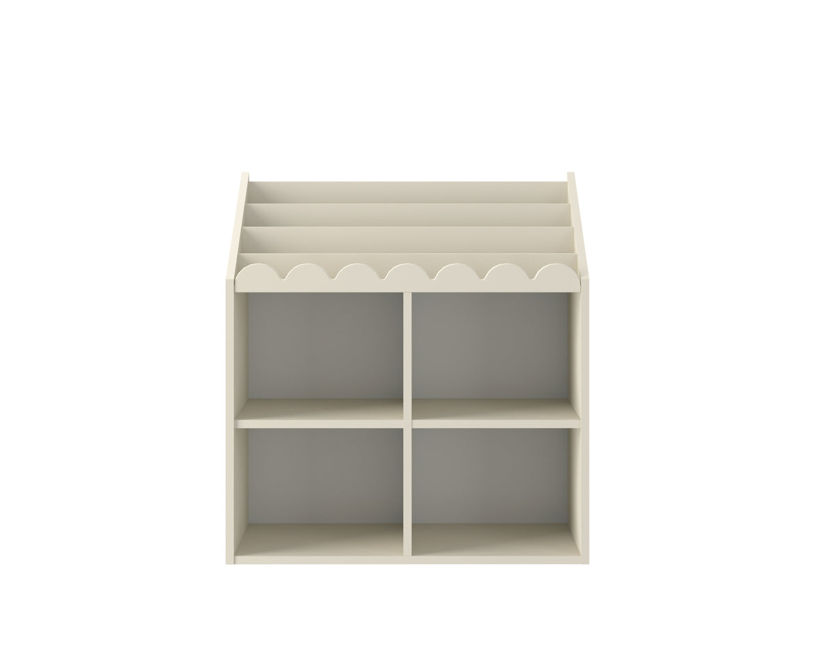 Montessori Bücherregal Book Nook Latte – Kinderregal für Bücher und Spielzeug