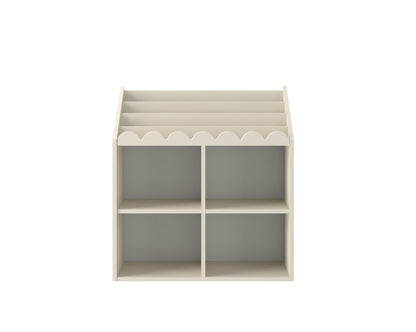 Montessori Bücherregal Book Nook Latte – Kinderregal für Bücher und Spielzeug