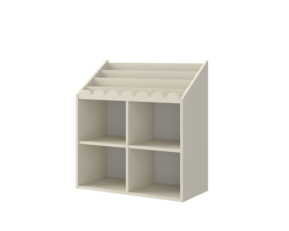 Montessori Bücherregal Book Nook Latte – Kinderregal für Bücher und Spielzeug