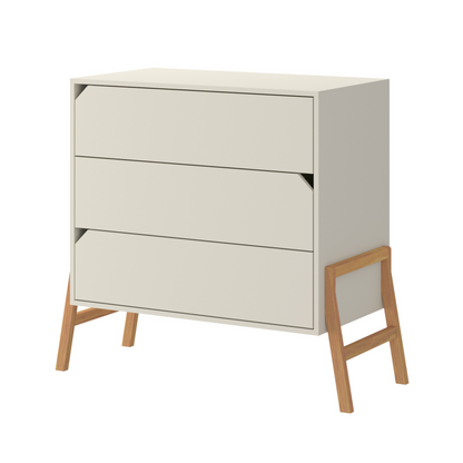 Lotta latte 3-drawer dresser
