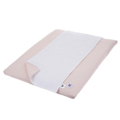 Leinener Wickelaufsatz mit Bezug und Handtuch Dusty Pink