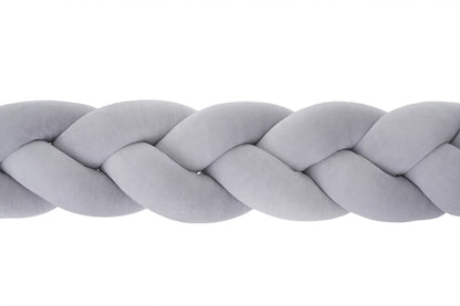 Ochraniacz welurowy warkocz -gray