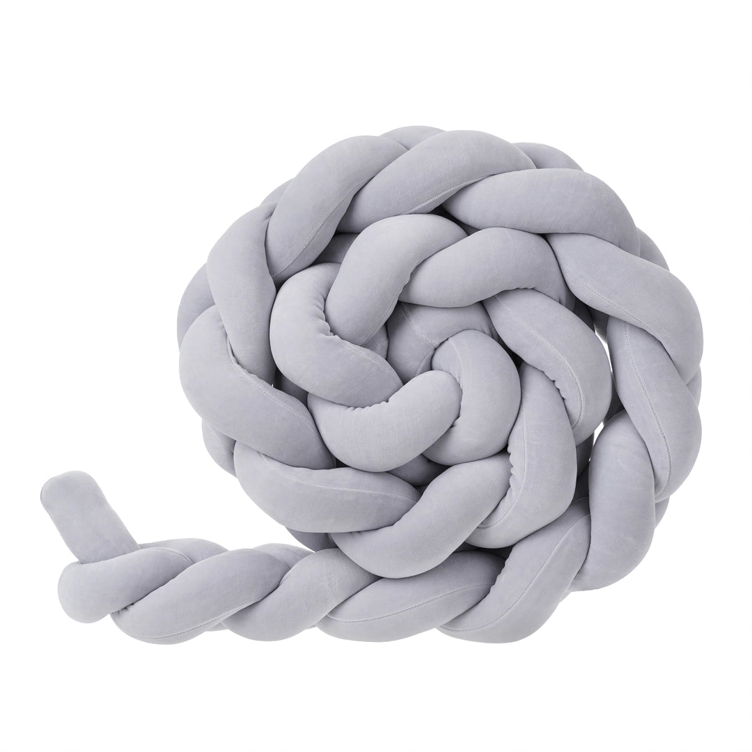 Ochraniacz welurowy warkocz -gray