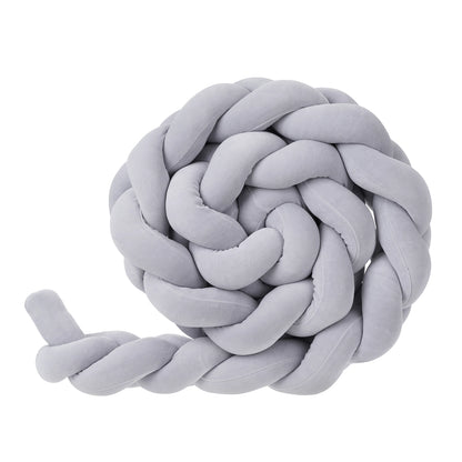 Ochraniacz welurowy warkocz -gray