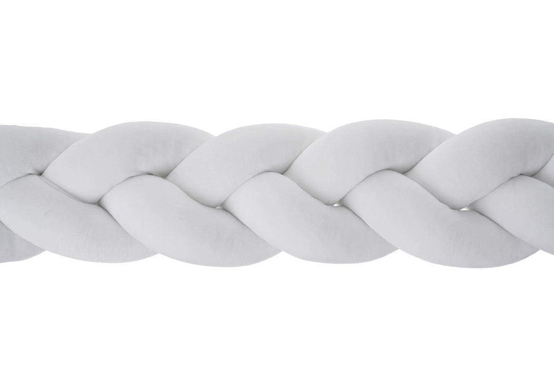 Ochraniacz welurowy warkocz- white
