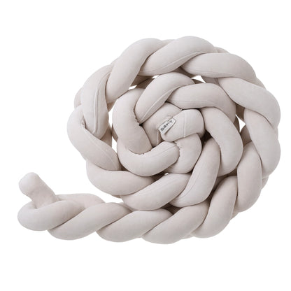 Ochraniacz welurowy warkocz- beige