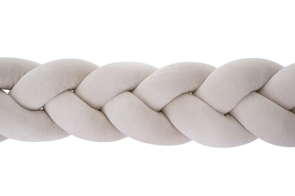Ochraniacz welurowy warkocz- beige