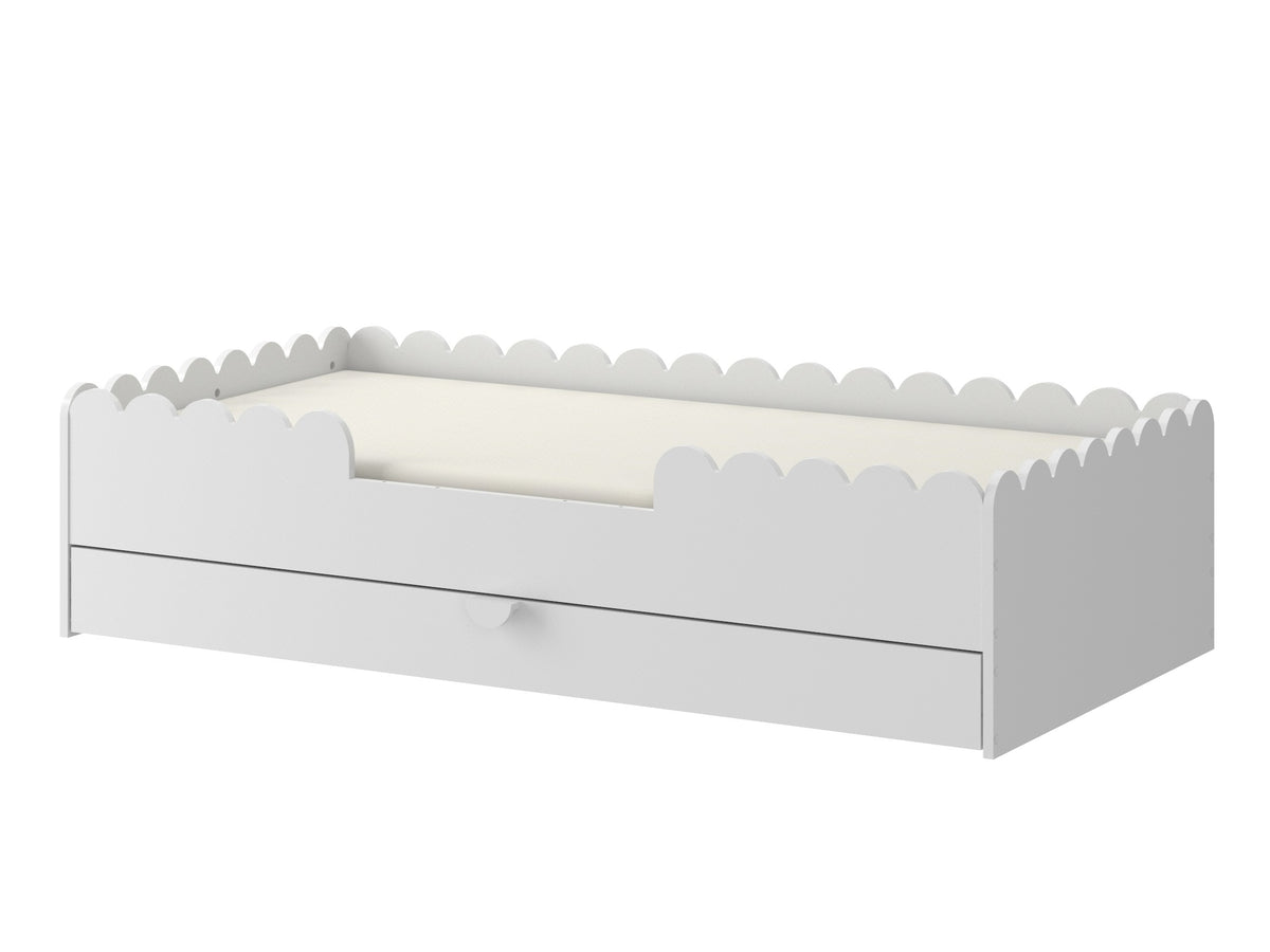 Book Nook snow łożko dziecięce  w stylu Monetssori 80x160 z szufladą