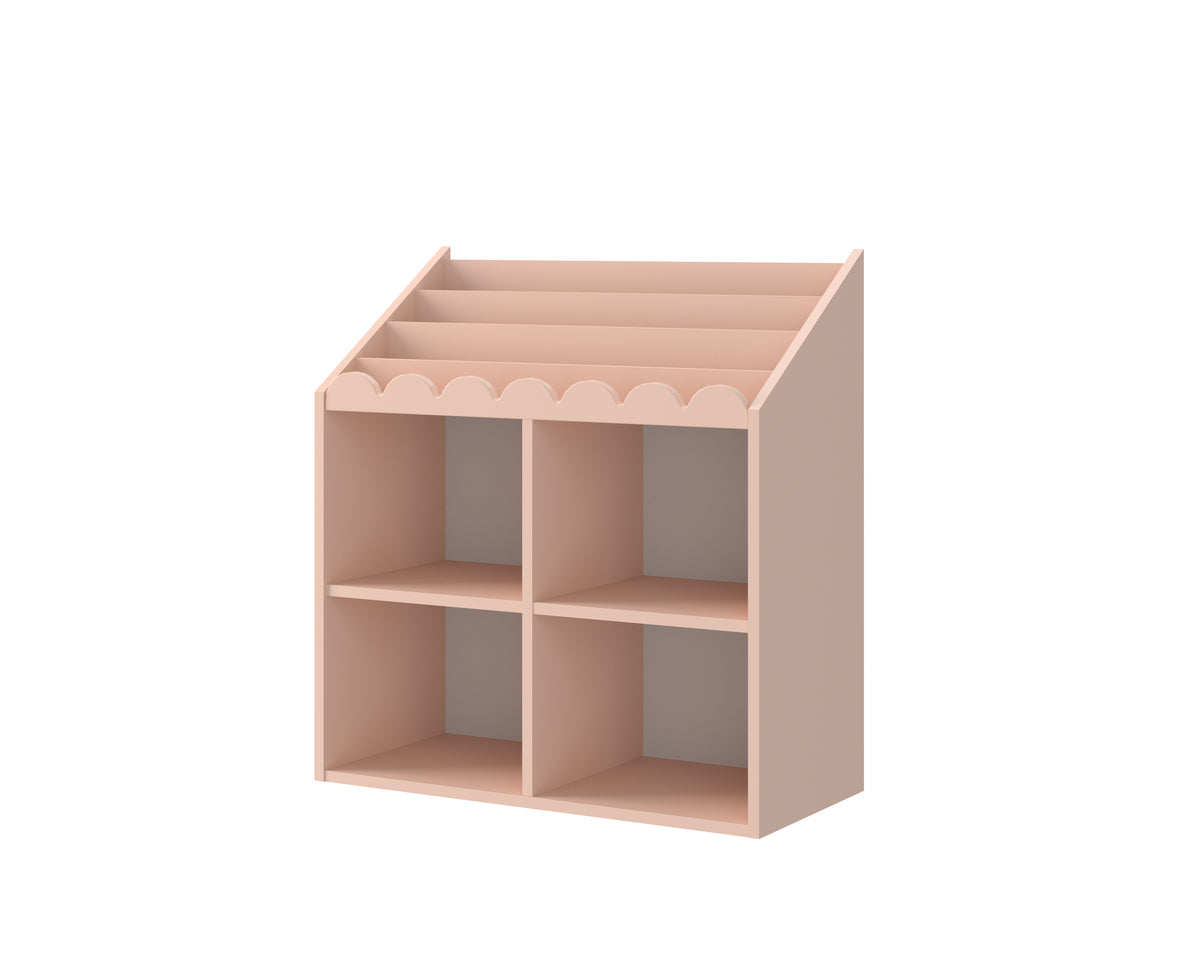 Regał Montessori Book Nook vintage rose– regał dziecięcy na książki i zabawki