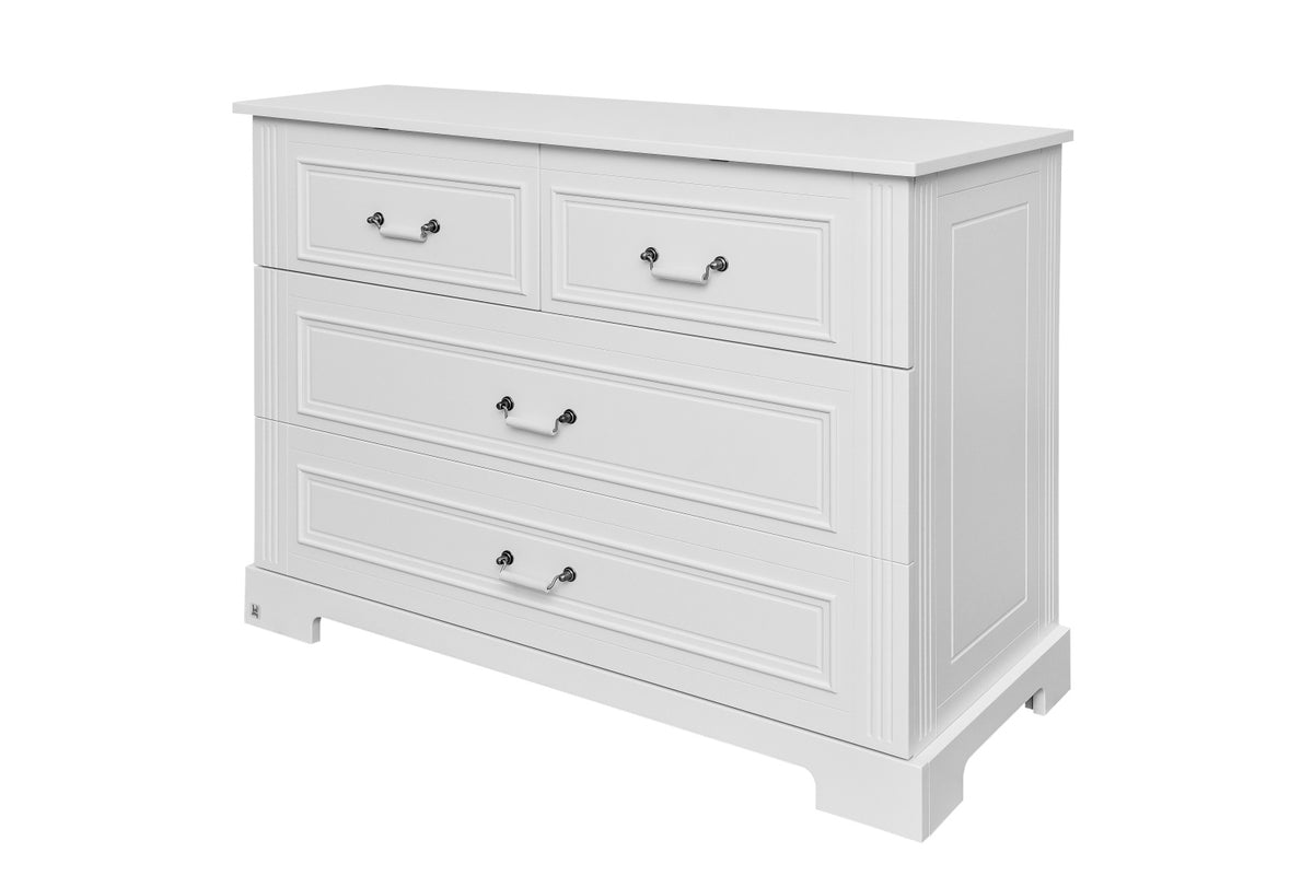 Ines elegant white komoda 4- szufladowa