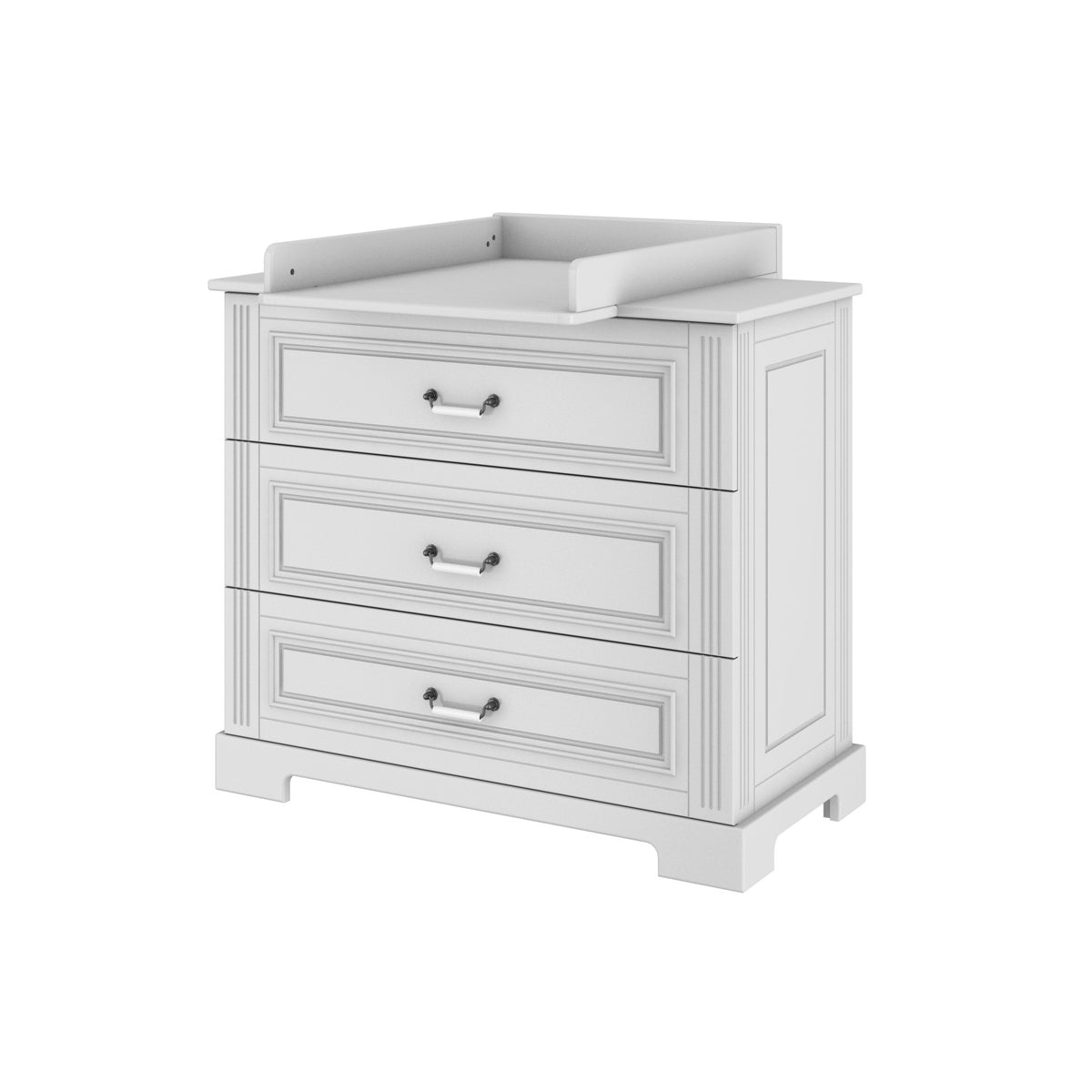 Ines elegant white 3-drawer dresser