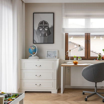 Ines elegant white 3-drawer dresser
