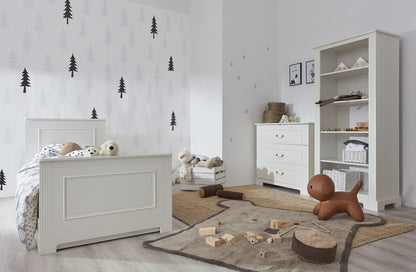 Ines elegant white bookcase