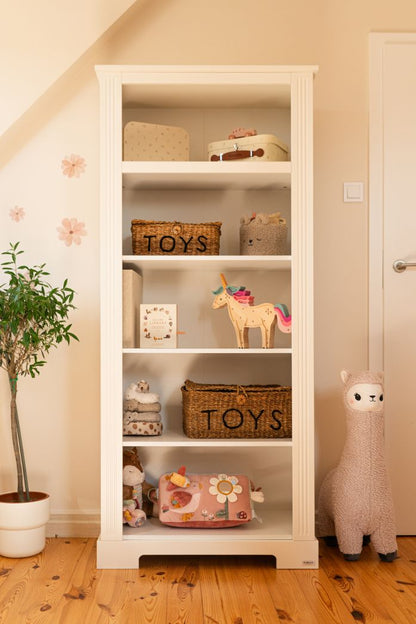 Ines elegant white bookcase