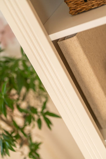 Ines elegant white bookcase