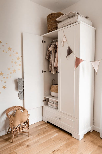 Ines elegant white szafa 2-drzwiowa tall