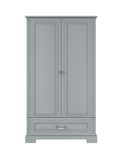Ines neutral gray 2-door tall wardrobe