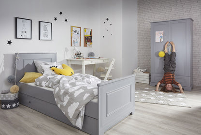 Ines neutral gray 2-door tall wardrobe
