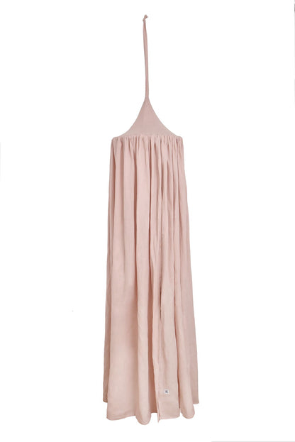 Dusty pink - lniany baldachim