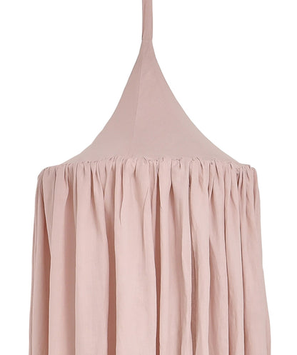 Dusty pink - lniany baldachim