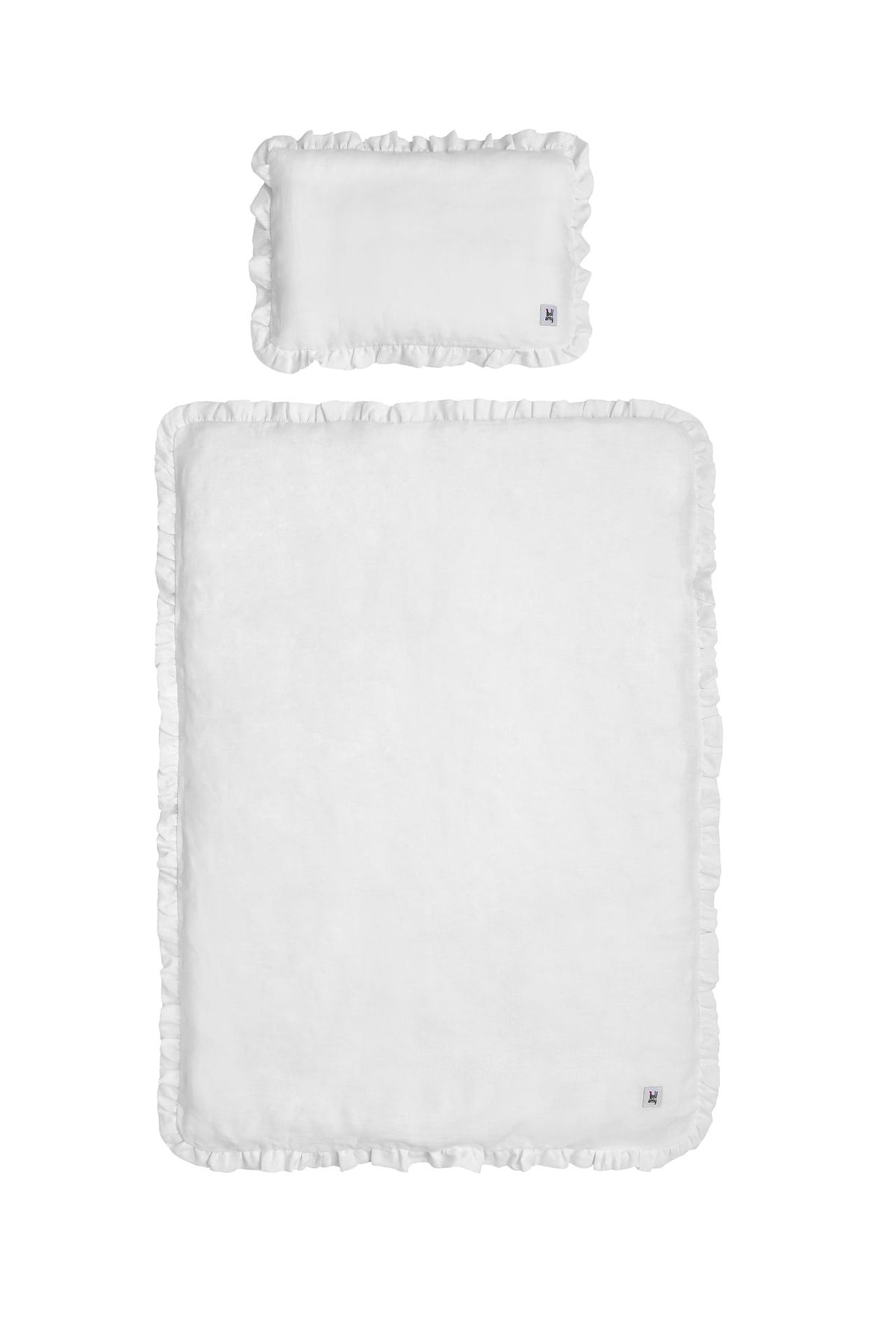 Snowy White - 2-teilige Leinenbettwäsche mit Füllung 140x200