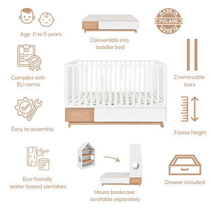 Nomi cot 70x140 with sofa function