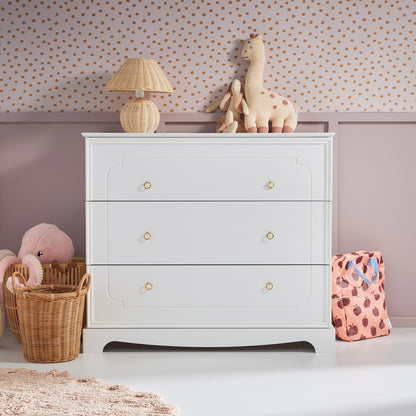 Royal  timeless white komoda 3-szufladowa