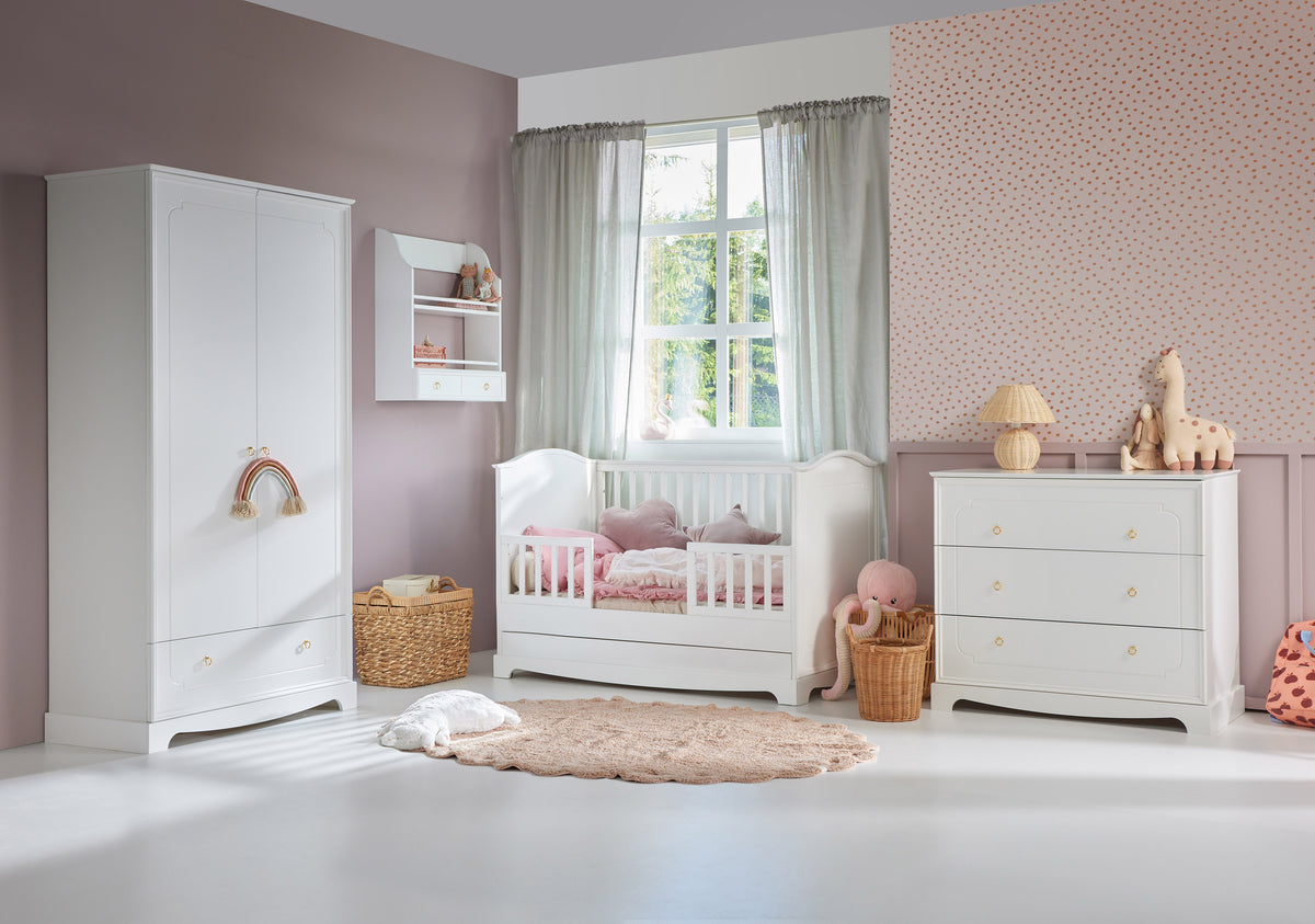 Royal  timeless white komoda 3-szufladowa