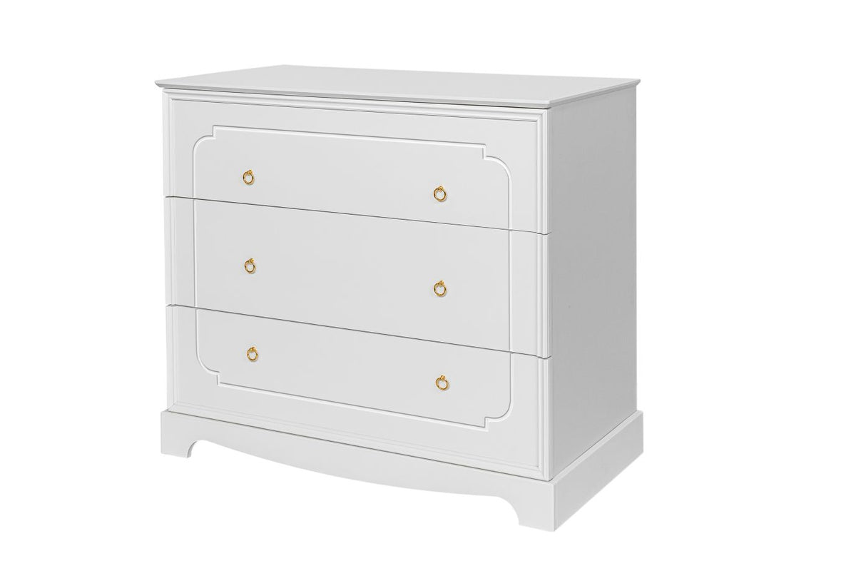 Royal  timeless white komoda 3-szufladowa