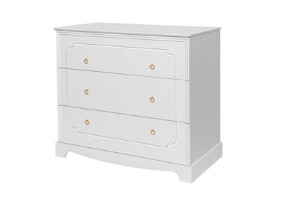 Royal  timeless white komoda 3-szufladowa