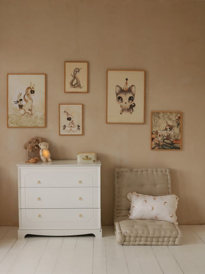 Royal  timeless white komoda 3-szufladowa