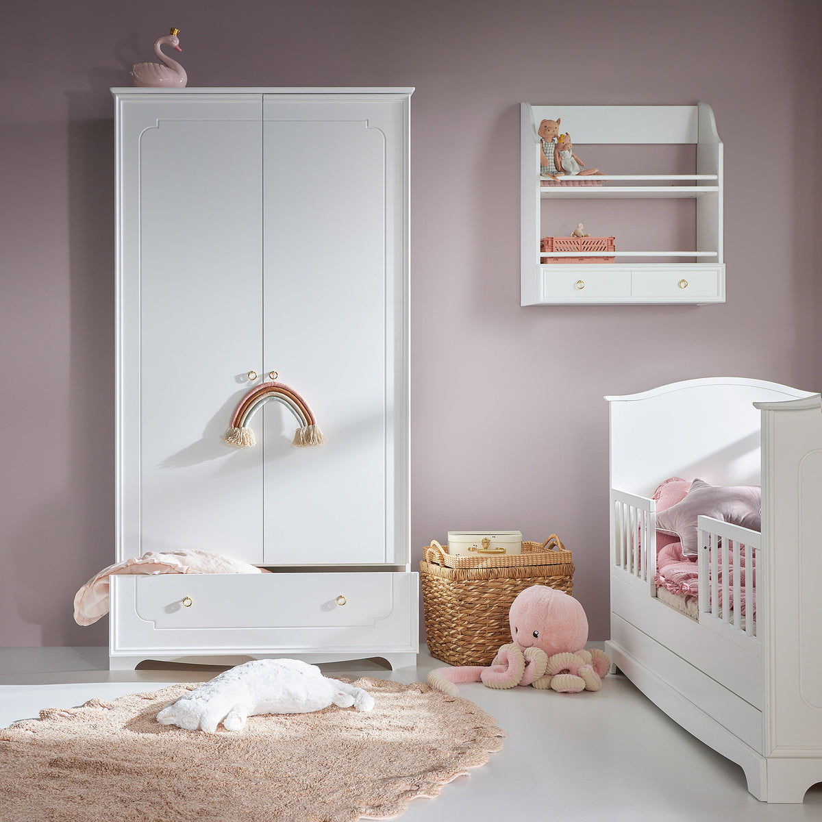 Royal  timeless white szafa 2-drzwiowa