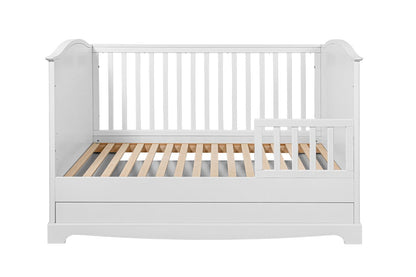 Royal  timeless white łóżeczko 70x140 z szufladą