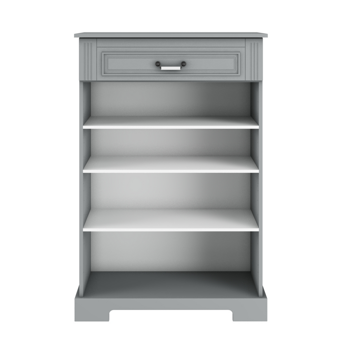 Ines neutral gray wysoka komoda 2-drzwiowa