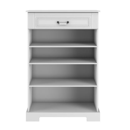 Ines elegant white wysoka komoda 2-drzwiowa