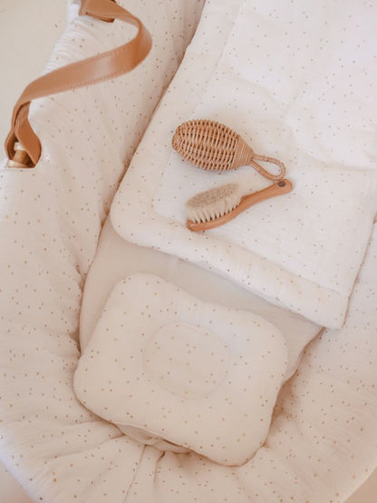Moses Basket Set Golden Dots Snow