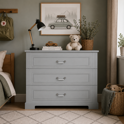 Ines neutral gray komoda  3-szufladowa